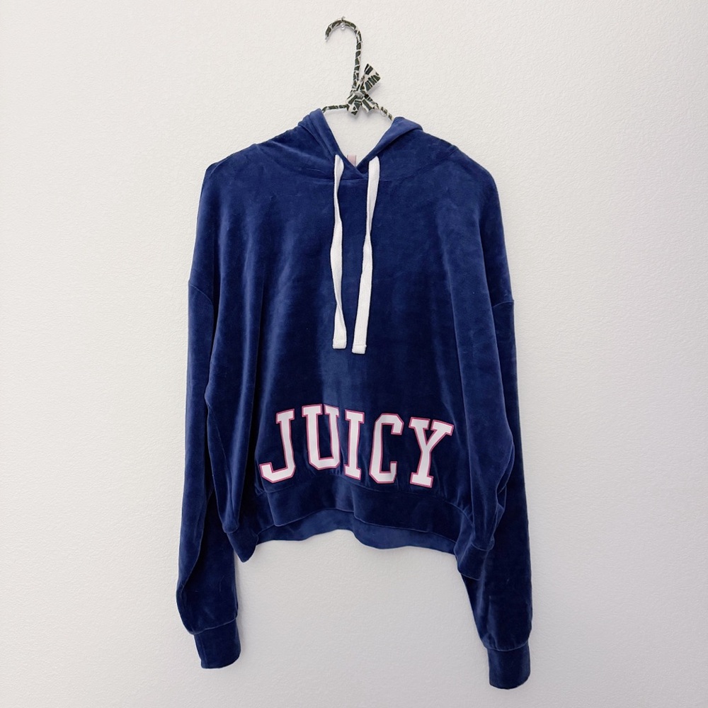 Juicy Couture Velour Cropped Hoodie